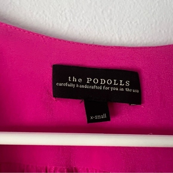The Podolls Barbiecore Pink Silk Wrap Dress XS - Picture 11 of 11